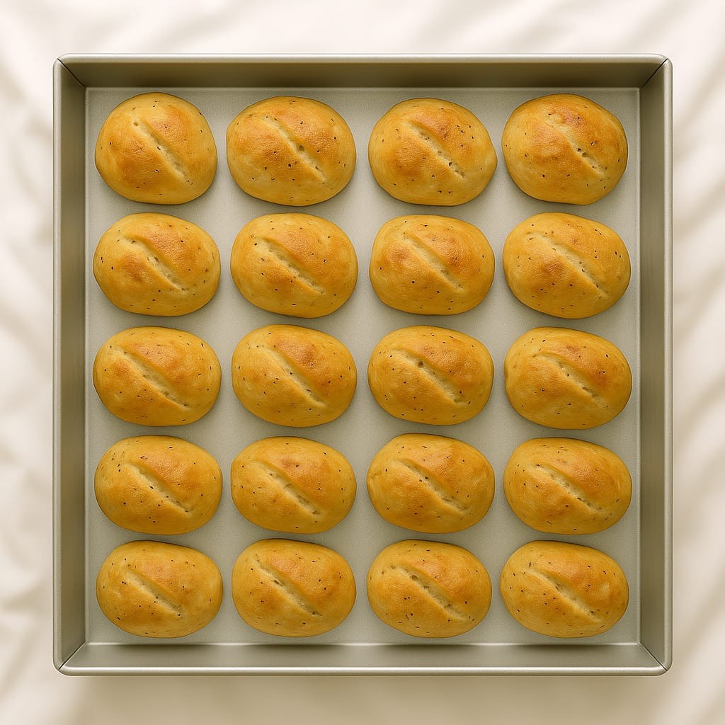 Golden Herb-Infused Dinner Rolls